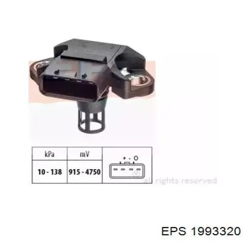 1.993.320 EPS czujnik ciśnienia doładowania (powietrza w turbinę)