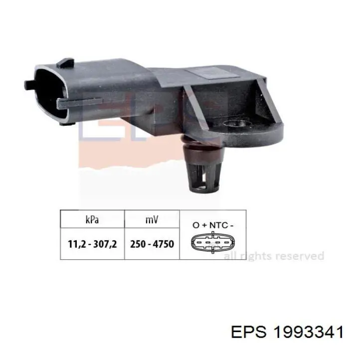 Do koszyka CX2391 Ford Czujnik ciśnienia w kolektorze ssącym, MAP