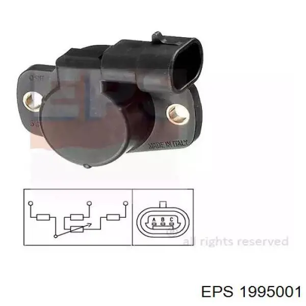 Czujnik położenia przepustnicy (potencjometr) EPS 1995001 cena, od 18,95 USD