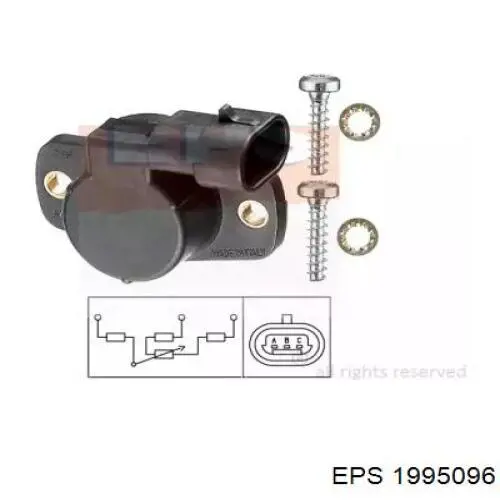 Czujnik położenia przepustnicy (potencjometr) EPS 1995096 cena, od 46,29 USD