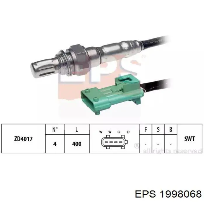 1.998.068 EPS sonda lambda czujnik tlenu przed katalizatorem