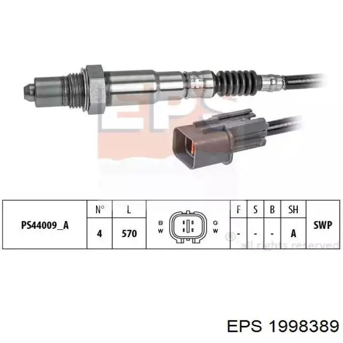 Do koszyka 1998389 EPS Sonda lambda, czujnik tlenu