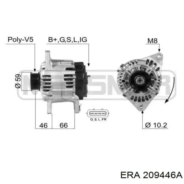 Alternator MN137847 Mitsubishi