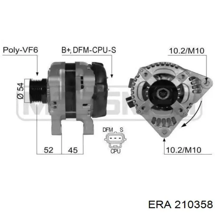 Alternator ERA 210358 cena, od 227,20 USD