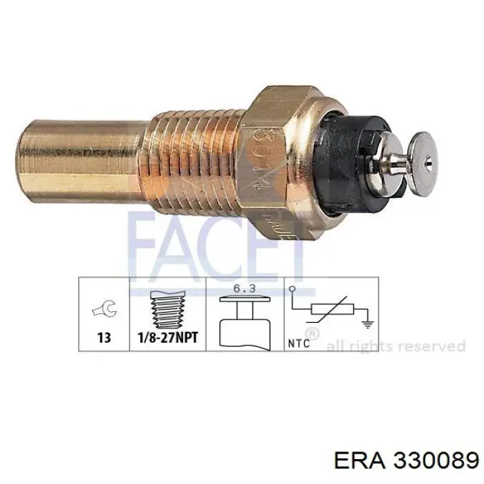 Czujnik temperatury płynu chłodzącego ERA 330089 cena, od 7,20 USD