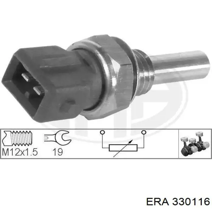 Czujnik temperatury płynu chłodzącego ERA 330116 cena, od 9,40 USD