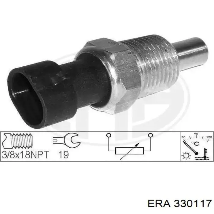 Czujnik temperatury płynu chłodzącego ERA 330117 cena, od 9,84 USD