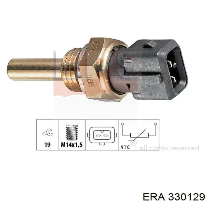 Czujnik temperatury płynu chłodzącego ERA 330129 cena, od 13,96 USD