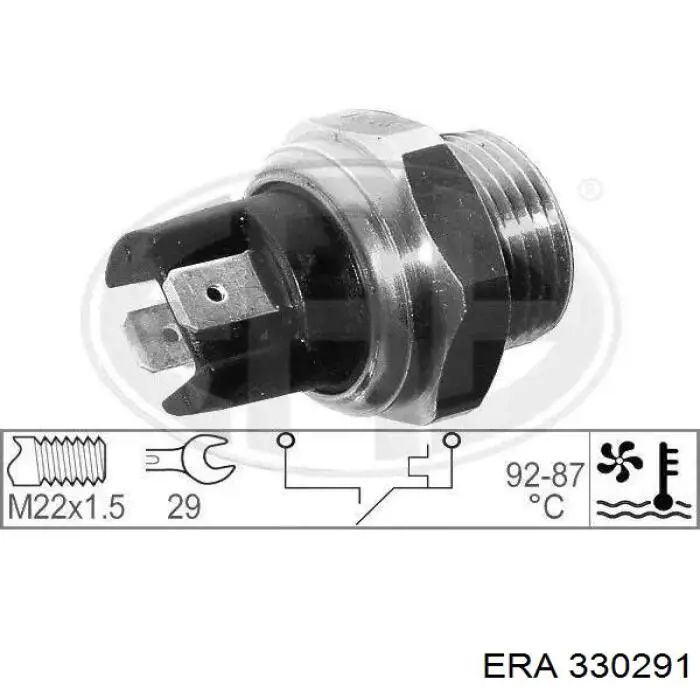 Czujnik temperatury płynu chłodzącego (włączenia wentylatora chłodnicy) ERA 330291 cena, od 6,78 USD