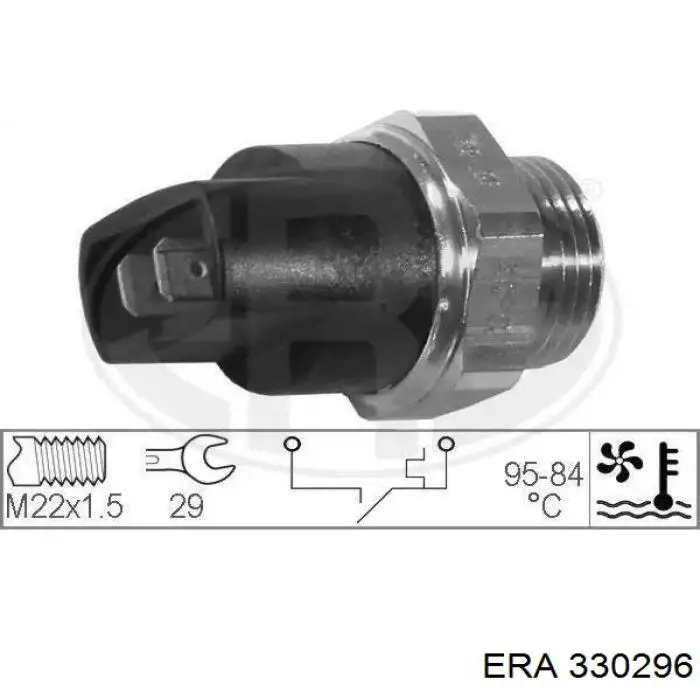 Czujnik temperatury płynu chłodzącego (włączenia wentylatora chłodnicy) ERA 330296 cena, od 11,03 USD
