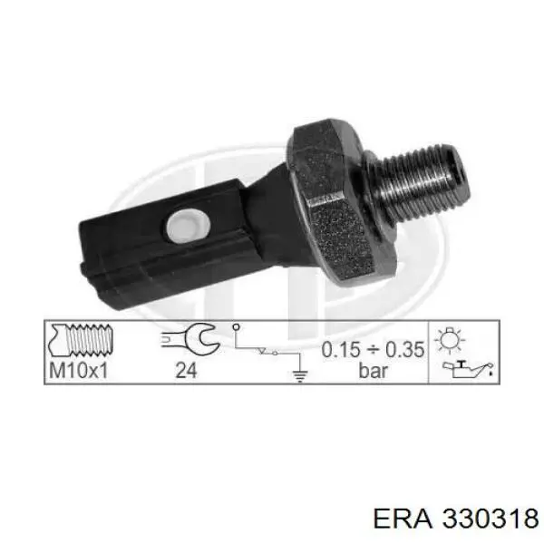 Czujnik ciśnienia oleju ERA 330318 cena, od 8,40 USD