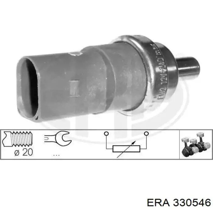 Czujnik temperatury płynu chłodzącego ERA 330546 cena, od 8,92 USD