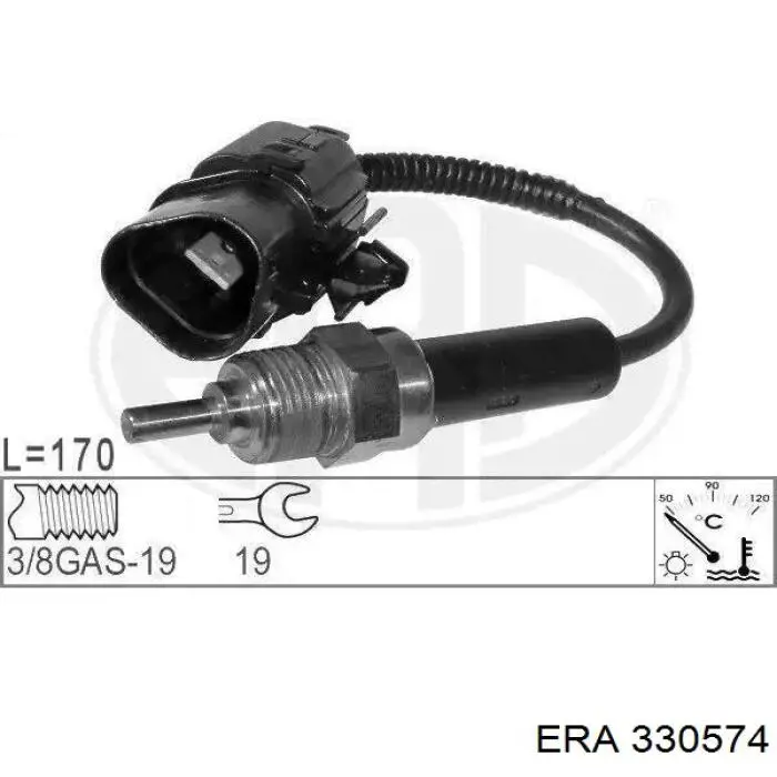 Czujnik temperatury płynu chłodzącego (włączenia wentylatora chłodnicy) ERA 330574 cena, od 16,57 USD