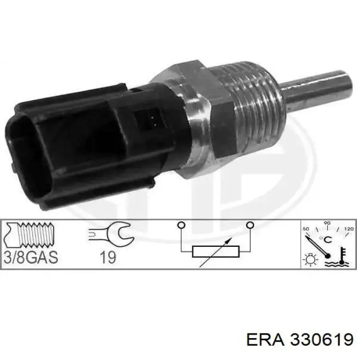 Czujnik temperatury płynu chłodzącego ERA 330619 cena, od 7,46 USD