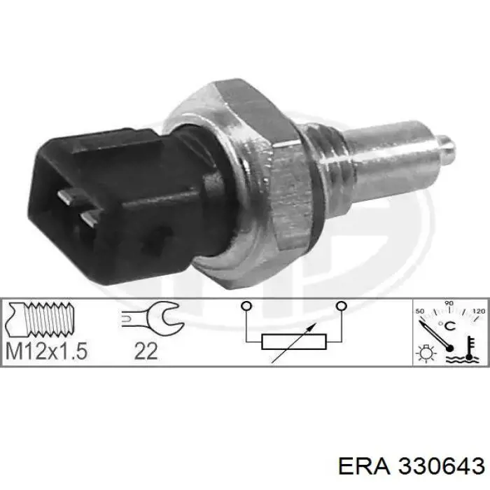 Czujnik temperatury płynu chłodzącego ERA 330643 cena, od 7,93 USD