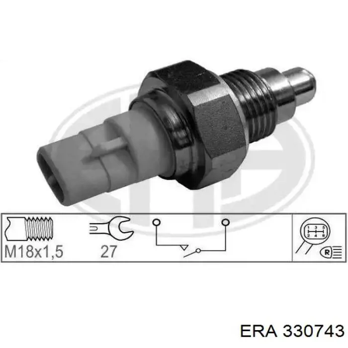 Czujnik włączania światła cofania ERA 330743 cena, od 13,54 USD