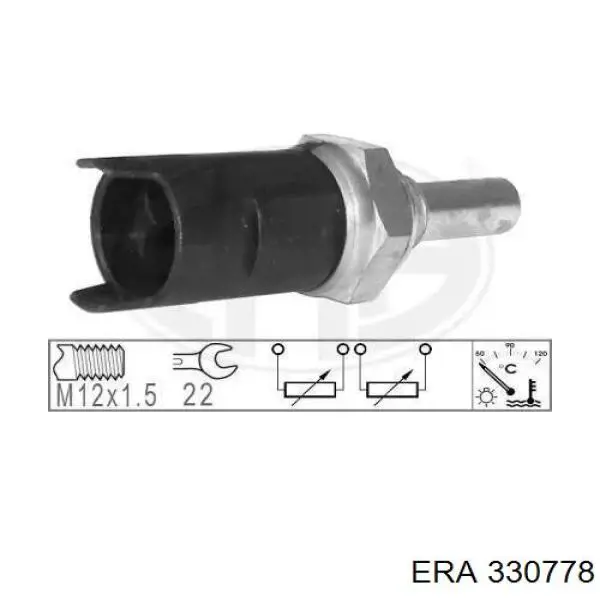 Czujnik temperatury płynu chłodzącego ERA 330778 cena, od 11,10 USD
