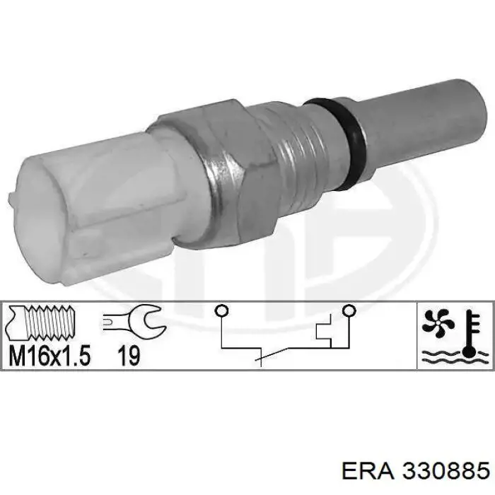 Czujnik temperatury płynu chłodzącego (włączenia wentylatora chłodnicy) ERA 330885 cena, od 18,51 USD