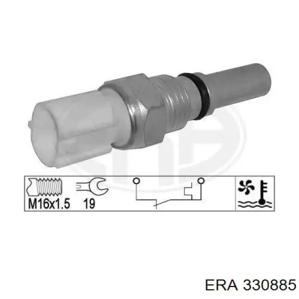 Czujnik temperatury płynu chłodzącego (włączenia wentylatora chłodnicy) ERA 330885 cena, od 17,99 USD