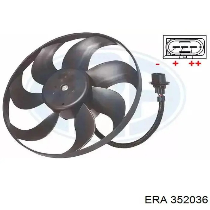 352036 ERA Wentylator elektryczny układu chłodzenia kompletny (silnik+wirnik)