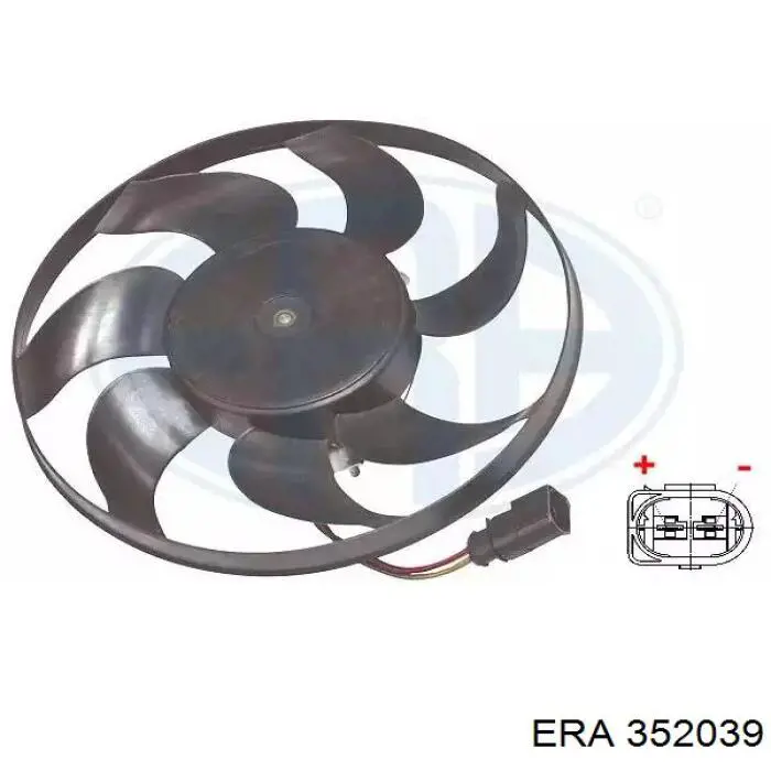 Wentylator elektryczny układu chłodzenia, kompletny (silnik+wirnik) prawy ERA 352039 cena, od 51,83 USD