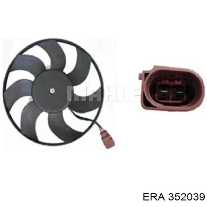 Wentylator elektryczny układu chłodzenia, kompletny (silnik+wirnik) prawy ERA 352039 cena, od 50,76 USD