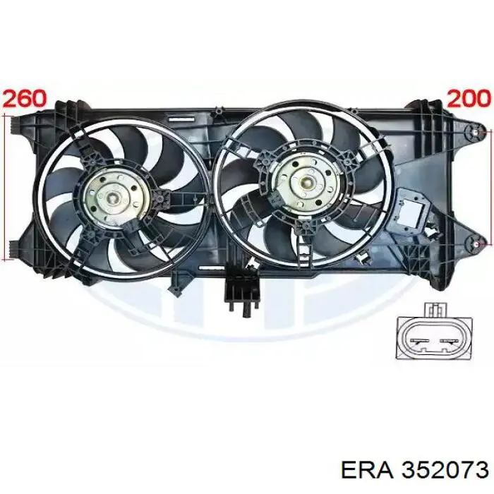 Dyfuzor chłodnicy, w komplecie z silnikiem i wirnikiem ERA 352073 cena, od 131,87 USD