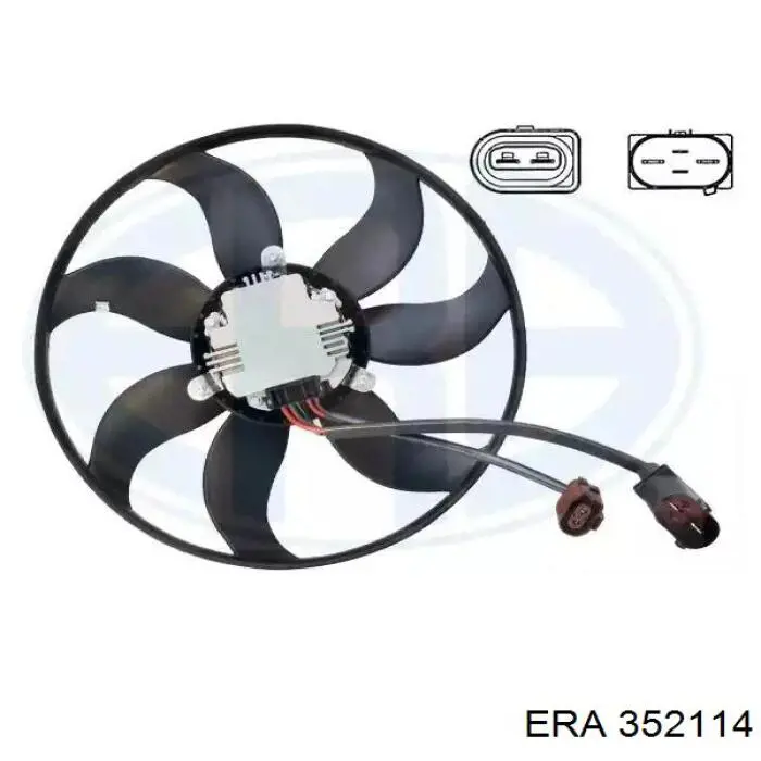 352114 ERA Wentylator elektryczny układu chłodzenia, kompletny (silnik+wirnik) lewy