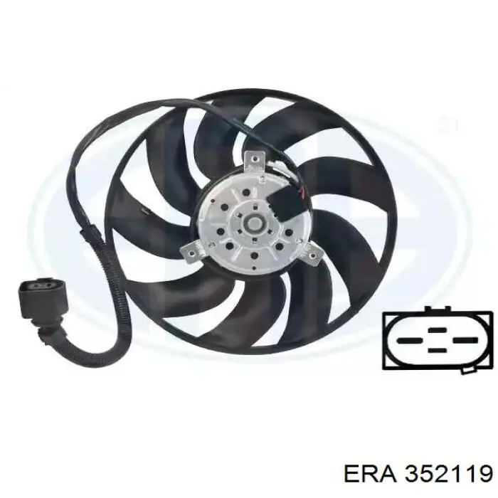 Wentylator elektryczny układu chłodzenia kompletny (silnik+wirnik) ERA 352119 cena, od 80,85 USD