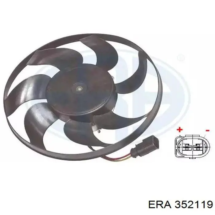 Do koszyka 352119 ERA Wentylator elektryczny układu chłodzenia kompletny (silnik+wirnik)