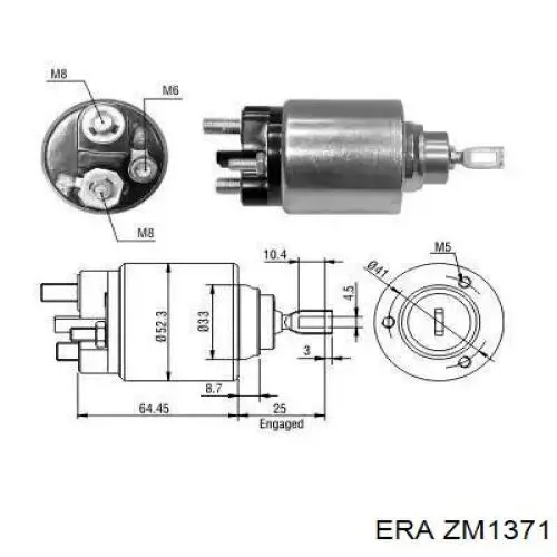 Elektromagnes rozrusznika ERA ZM1371 cena, od 37,65 USD