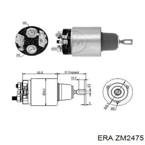 Elektromagnes rozrusznika ERA ZM2475 cena, od 35,96 USD