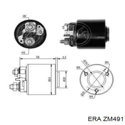 Elektromagnes rozrusznika ERA ZM491 cena, od 26,35 USD