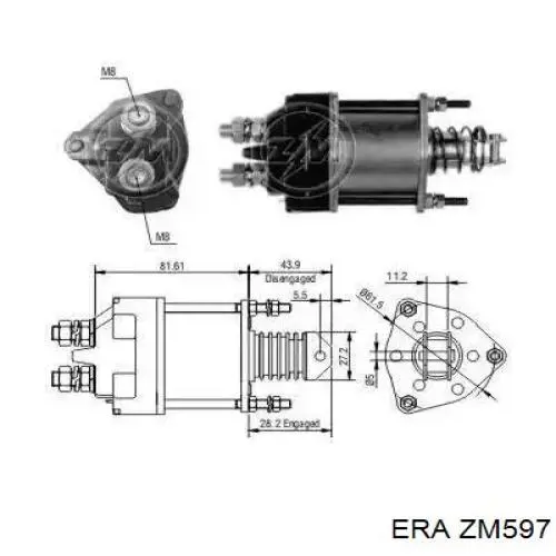 Elektromagnes rozrusznika ERA ZM597 cena, od 27,40 USD