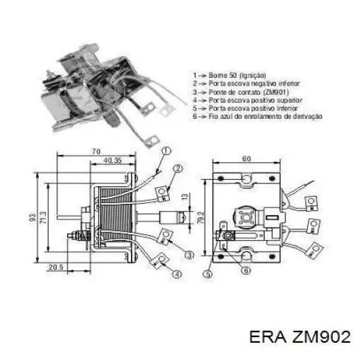 Elektromagnes rozrusznika ERA ZM902 cena, od 43,10 USD