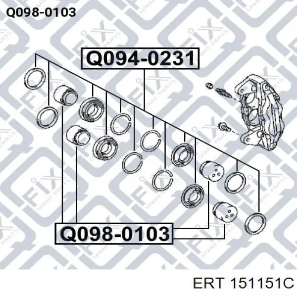 151151-C ERT tłoczek zacisku hamulcowego przedniego