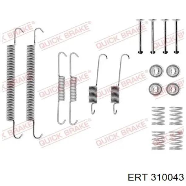 310043 ERT zestaw montażowy szczęk hamulcowych tylnych