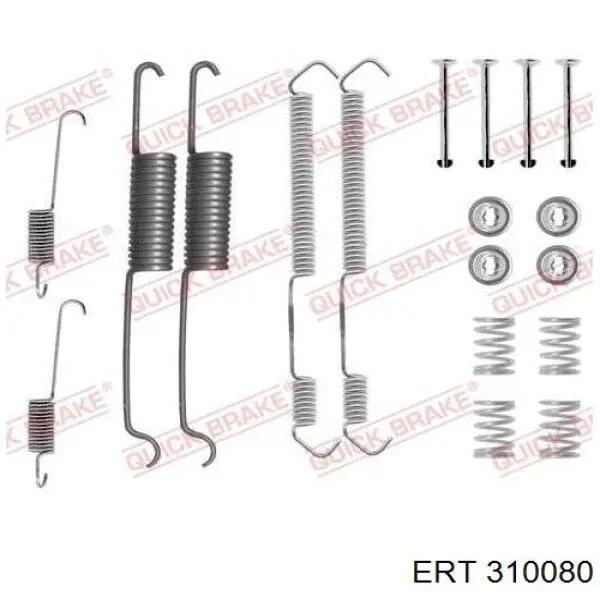 310080 ERT zestaw montażowy szczęk hamulcowych tylnych