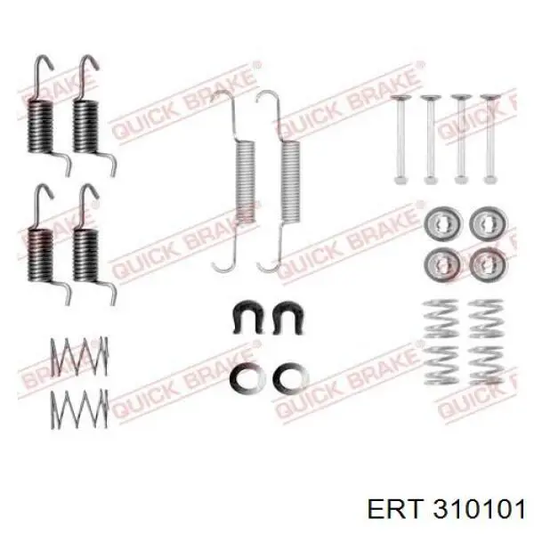 Zestaw montażowy szczęk hamulcowych tylnych ERT 310101 cena, od 13,76 USD