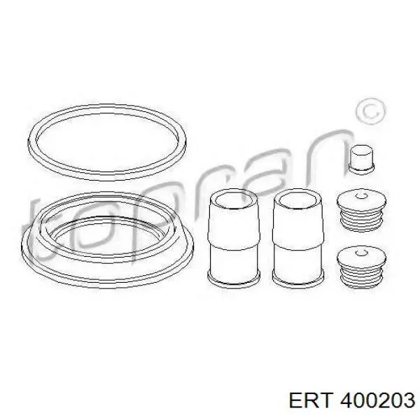 Zestaw naprawczy zacisku hamulcowego przedniego ERT 400203 cena, od 11,37 USD