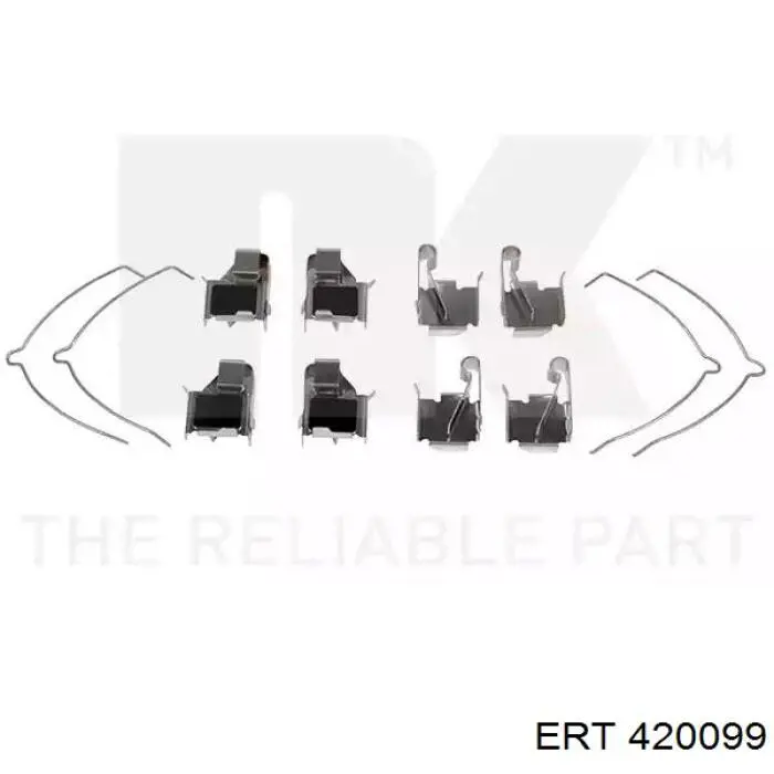 420099 ERT zestaw naprawczy klocków hamulcowych