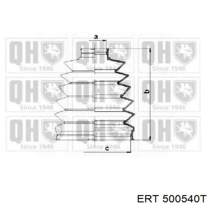 500540T ERT osłona przegubu homokinetycznego półosi przedniej wewnętrzna