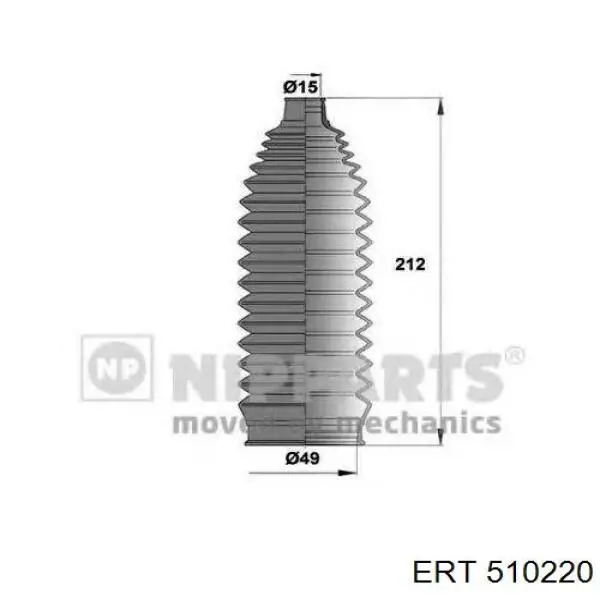 510220 ERT osłona mechanizmu kierowniczego (maglownicy)