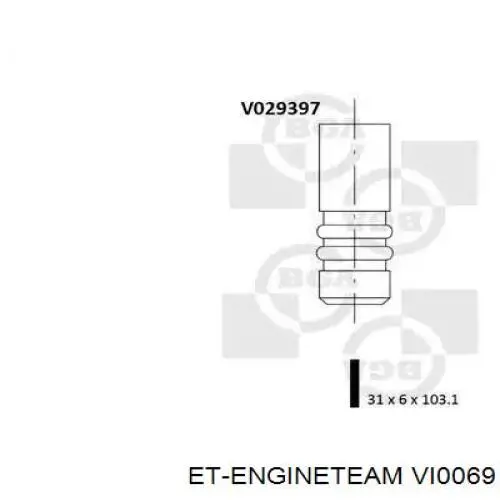 VI0069 ET Engineteam zawór dolotowy/ssący