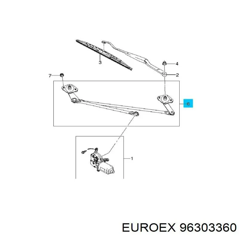 Mechanizm wycieraczek EXWL03360 Euroex