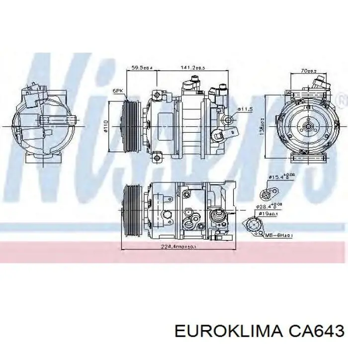 Koło pasowe sprężarki klimatyzacji MSG KP0112 cena, od 51,51 USD