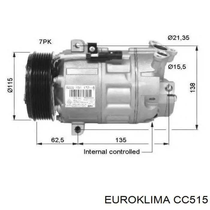 Do koszyka CC515 Euroklima Sprzęgło sprężarki klimatyzacji