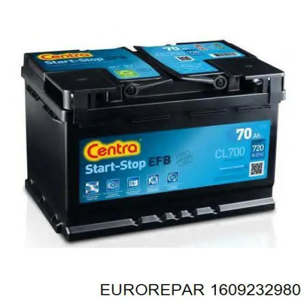 Bateria (akumulator) Eurorepar 1609232980 cena, od 144,10 USD