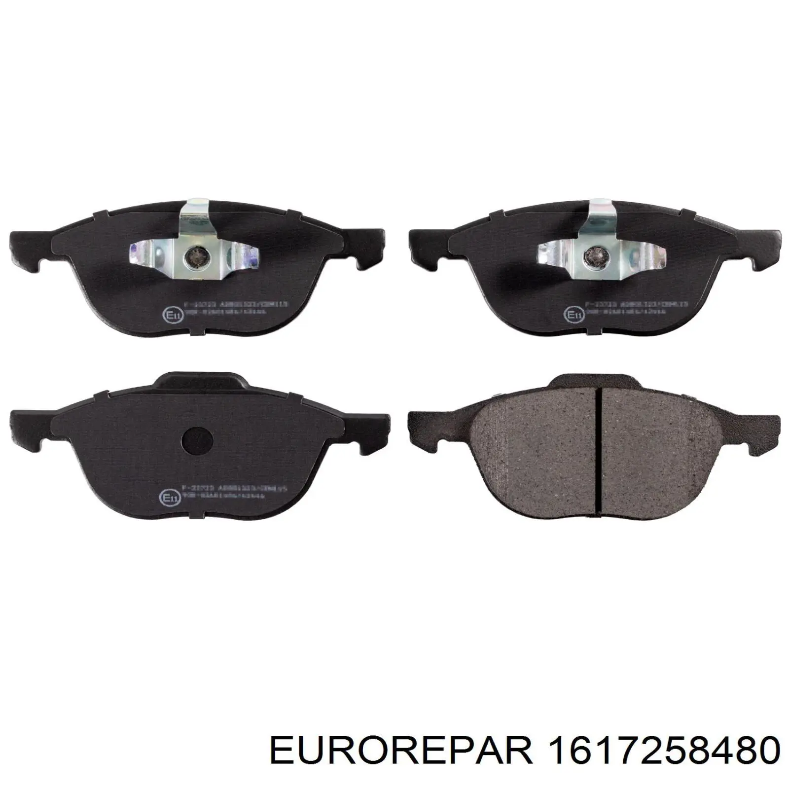 Do koszyka 1617258480 Eurorepar Klocki hamulcowe przednie tarczowe
