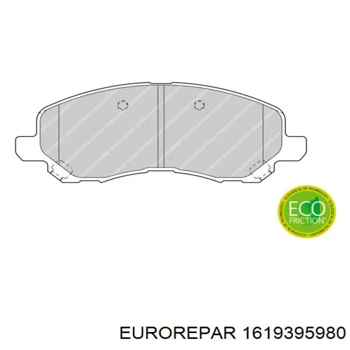 Klocki hamulcowe przednie tarczowe Eurorepar 1619395980 cena, od 27,04 USD